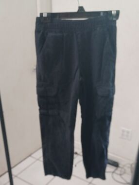 The Children's Place Black Men's Cargo Pants with Elastic Waistband